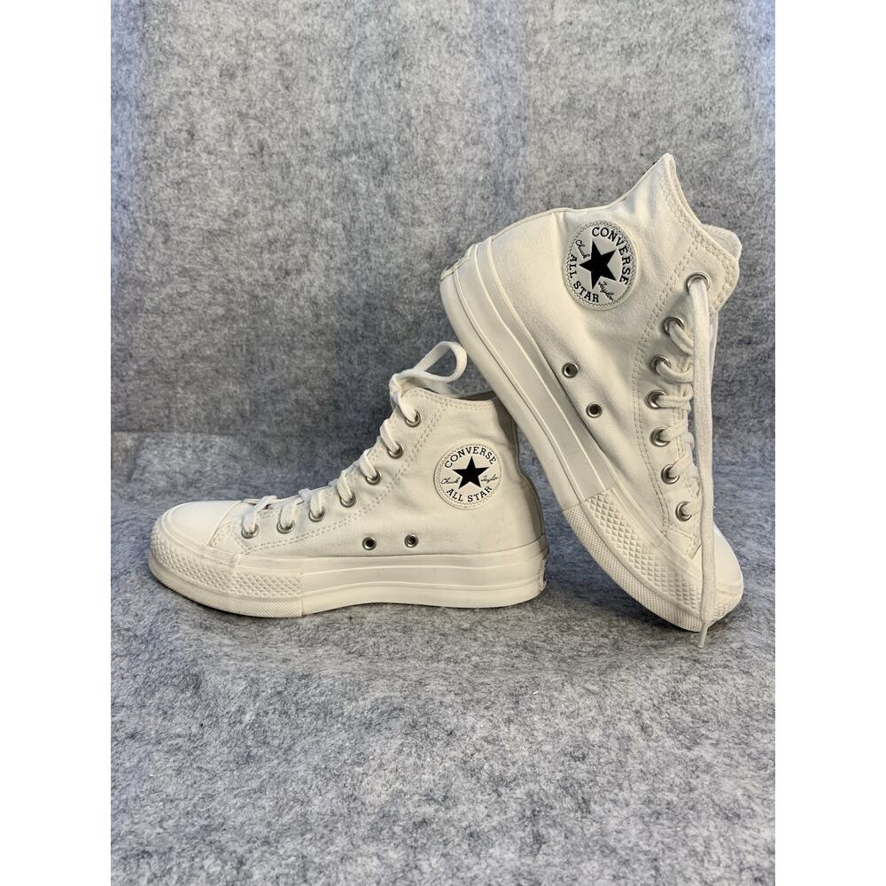 Converse Chuck Taylor All Star Lift High Top Cream Butterfly Platform W Size 7.5 - Picture 12 of 12
